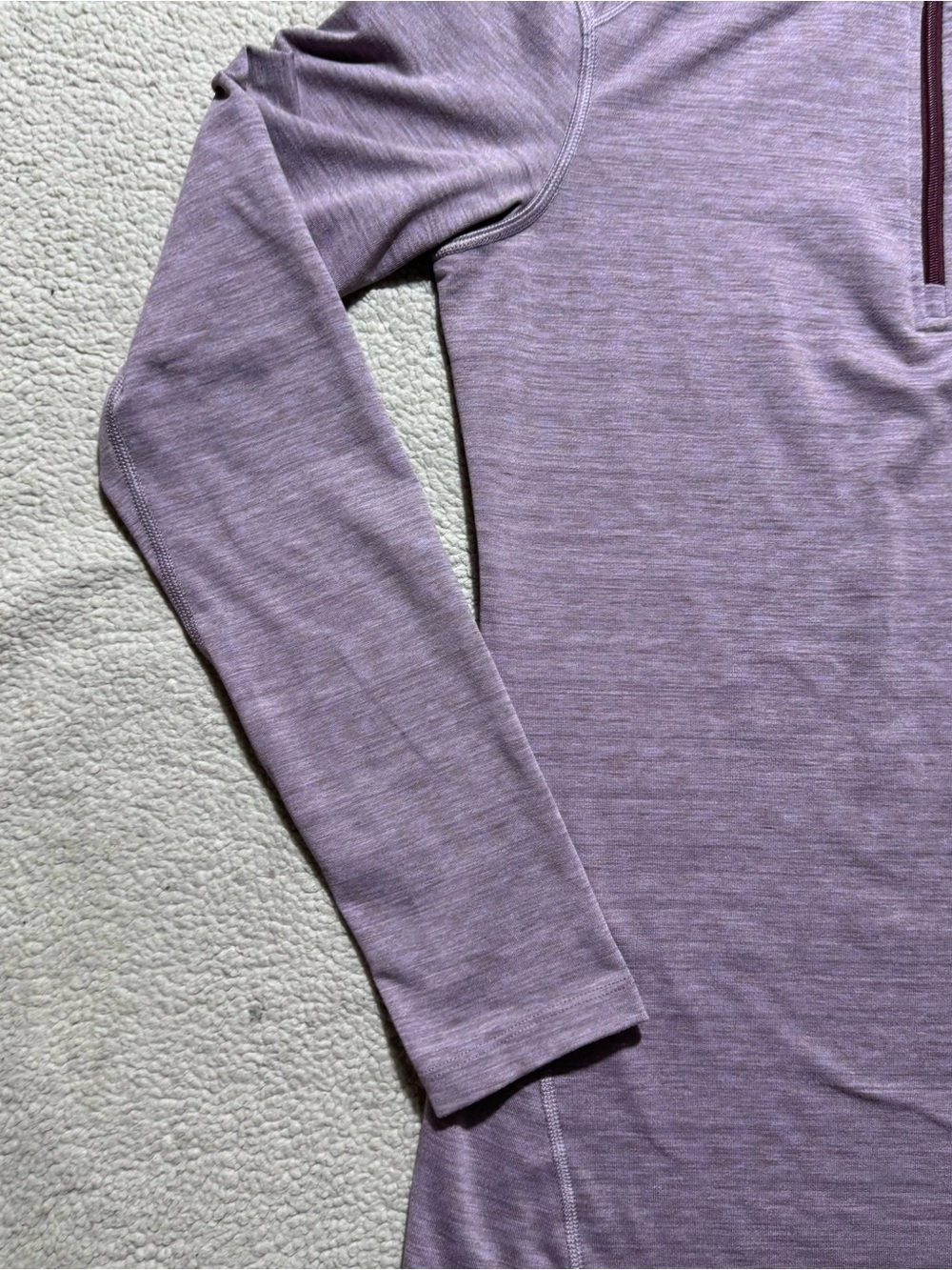 REI Co-Op 1/4 Zip Womens Small Mock Neck Light Purple Pullover Sweatshirt Top - Picture 8 of 13